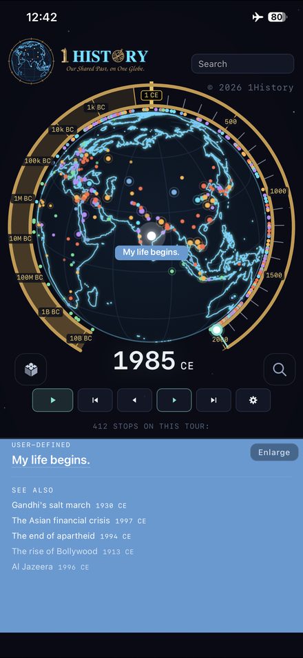 Ajoutez votre propre vie sur le globe